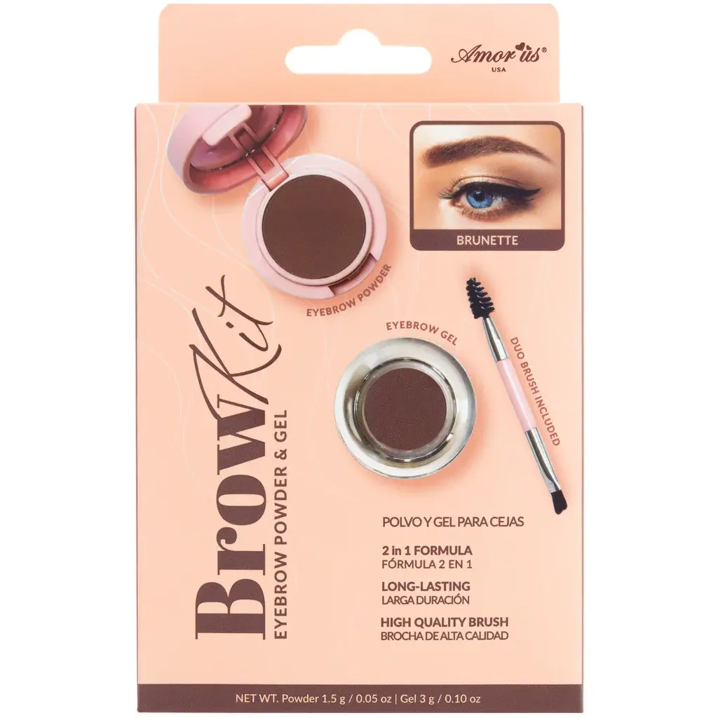 Amor Us Brow Kit Eyebrow Powder & Gel - BRUNETTE