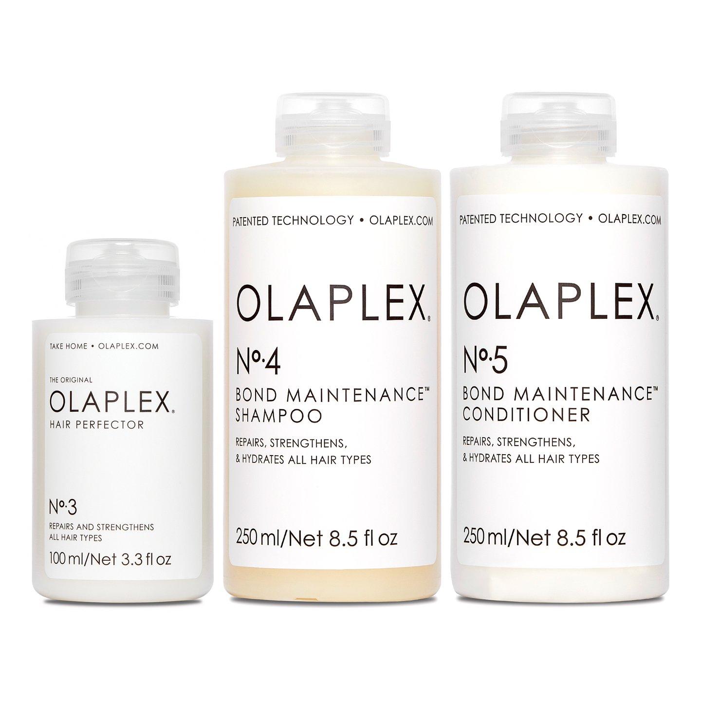 Olaplex Bond Maintenance System Bundle (No.3 Hair Perfector, No.4 Hair Maintenance Shampoo, No.5 Hair Maintenance Conditioner)