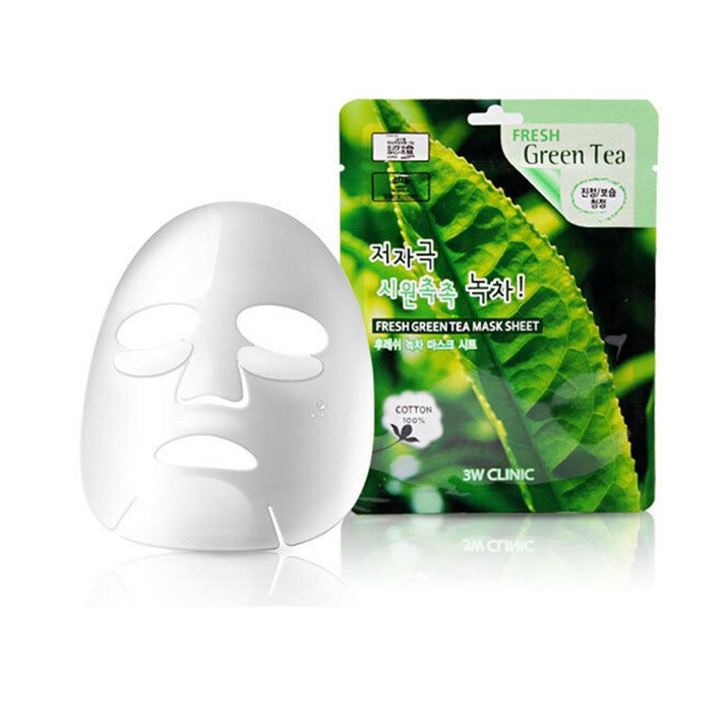 3W Clinic Fresh Green Tea Mask Sheet