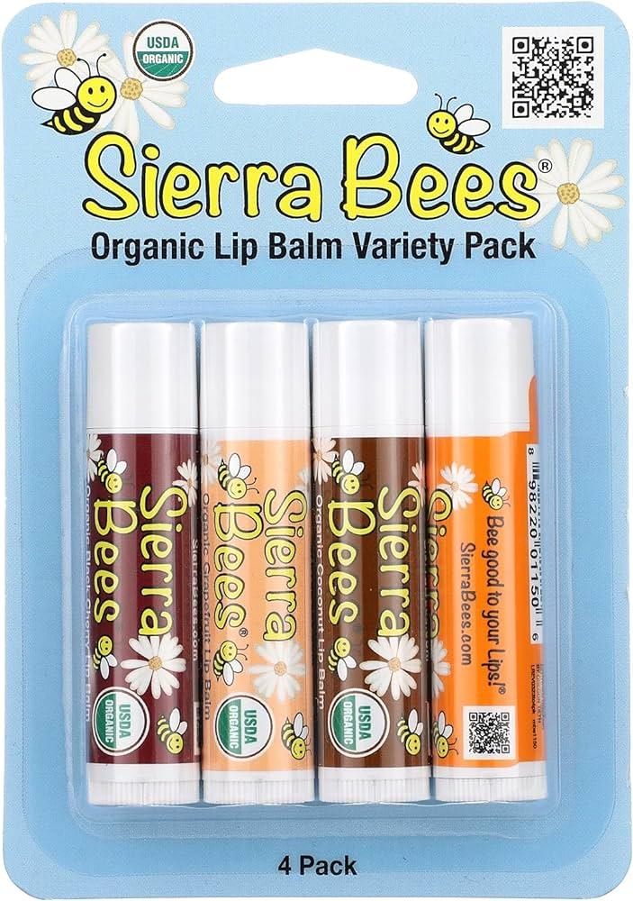 Sierra Bees Organic Lip Balm Variety 4 Pack