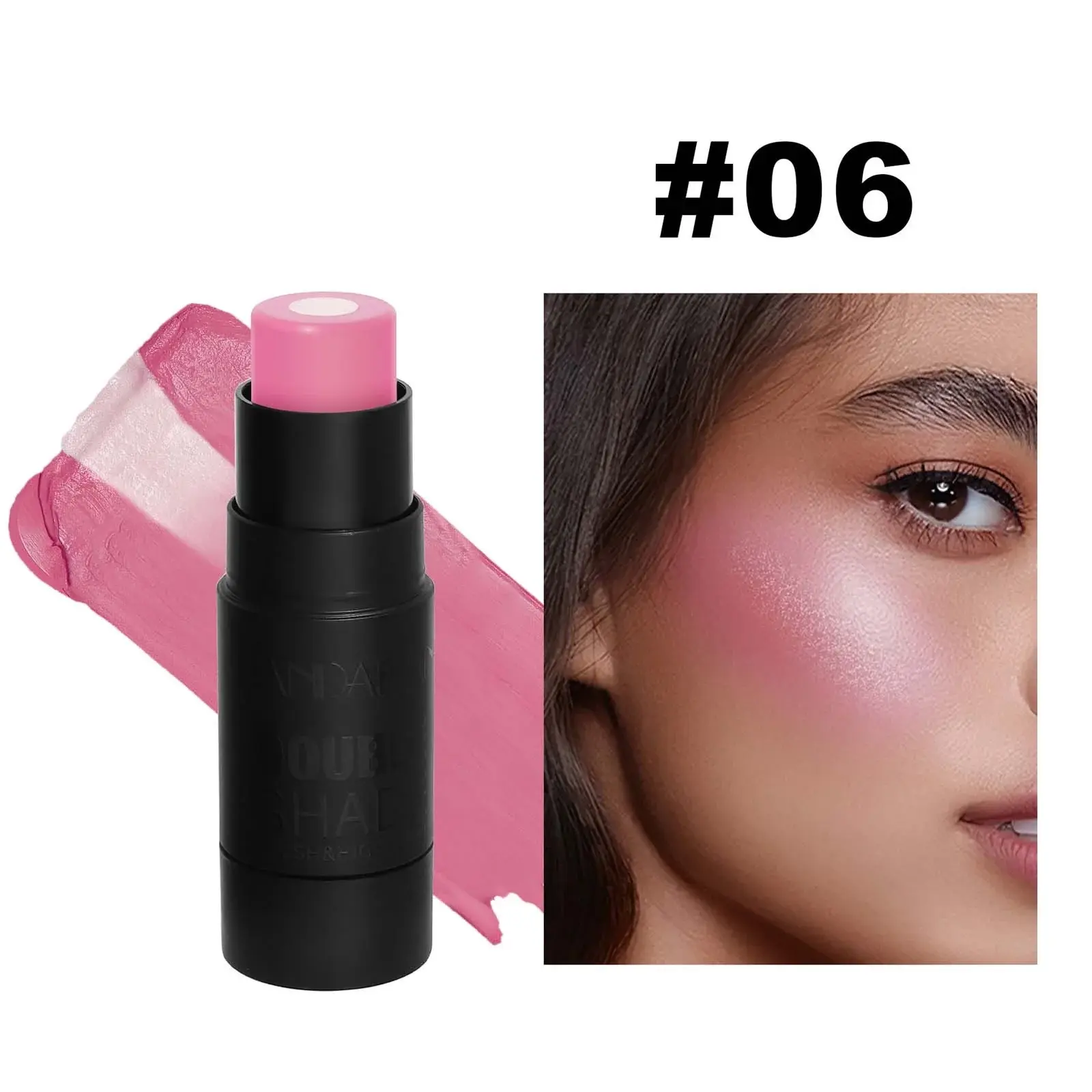 Handaiyan 2 In 1 Blush & Highlight Stick - 06 PINK ICE