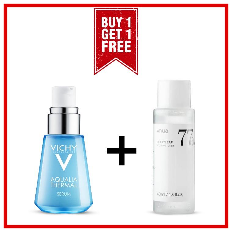 BOGO Vichy Aqualia Thermal Face Serum 30ml + Anua Heartleaf 77% Soothing Toner 40ml