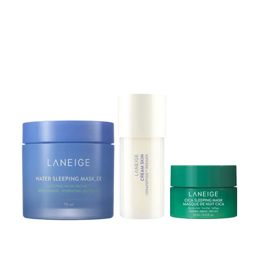 Laneige Deep Hydration Pack (Laneige Water Sleeping Mask_EX70ml)+(Laneige Cica Sleeping Mask 10ml)+(Laneige Cream Skin Refiner)