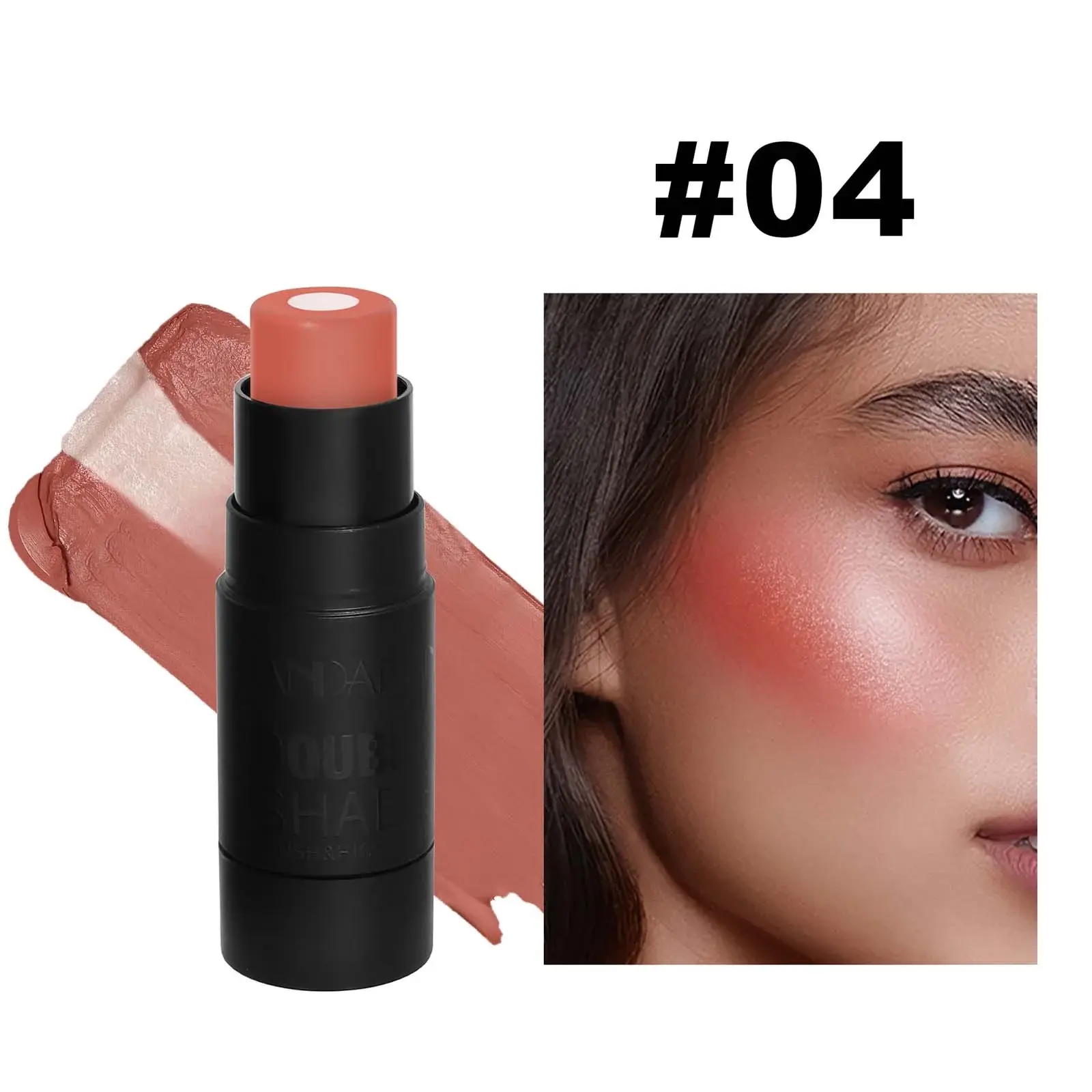 Handaiyan 2 In 1 Blush & Highlight Stick - 04 PEACH PEARL