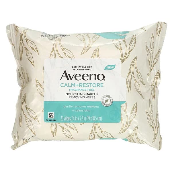Aveeno Calm + Restore Nourishing Makeup Remover Face Wipes [25 wipes]