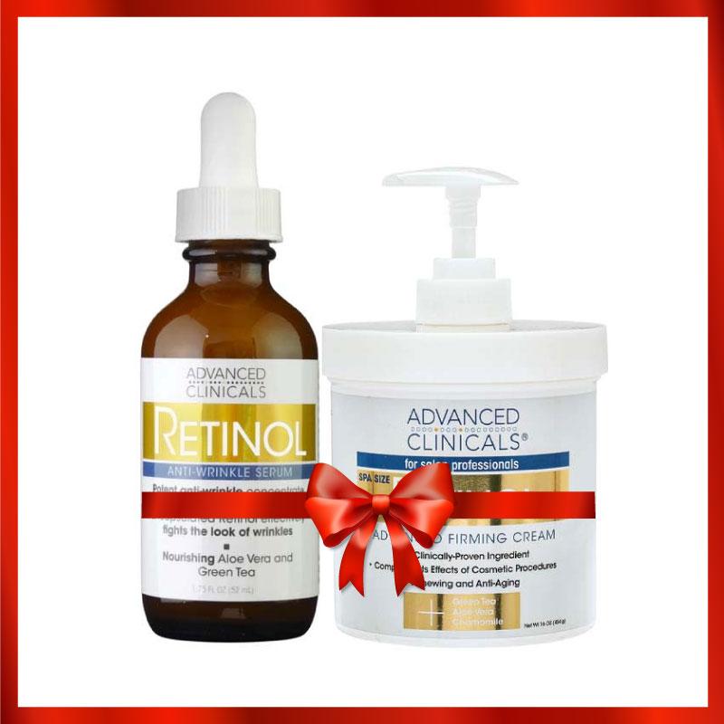 Advanced Clinicals Retinol Anti-wrinkle Serum + Retinol Advanced Firming Cream