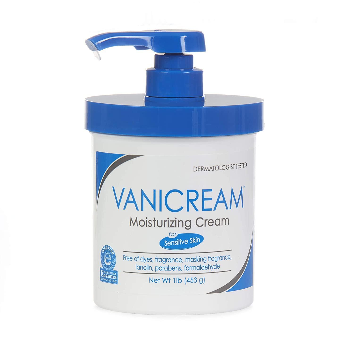 Vanicream Moisturizing Cream with Pump for Sensitive Skin