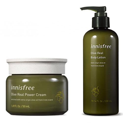 Innisfree Olive Real Power Cream + Olive Real Body Lotion